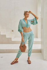 Flora Kimono Top // Pigment Color with Lavish Lace