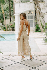 Yani Long Jumpsuit // Nomad Border Print