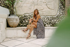 Tala Long Dress // Tribal Moon Print