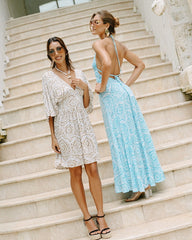 Meli Short Dress // Ocean Mandala Print