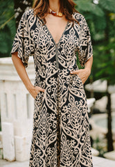 Paz Long Jumpsuit // Ocean Fade Tie Dye