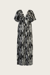Luna Long Dress // Star Matrix Print