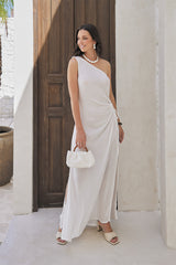 EVENGELINE LONG DRESS // SOLID COLOR CLASSIC BEADWORK