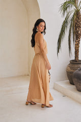 ADELINE LONG DRESS // SOLID COLOR CLASSIC BEADWORK