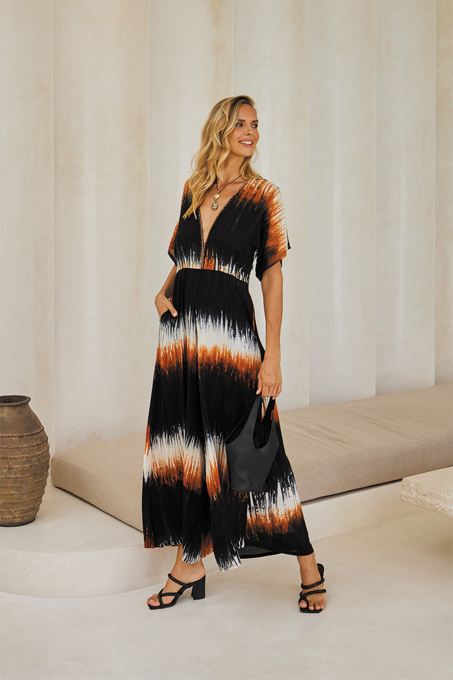 REGALIA LONG JUMPSUIT // COLOR BURST TIE DYE