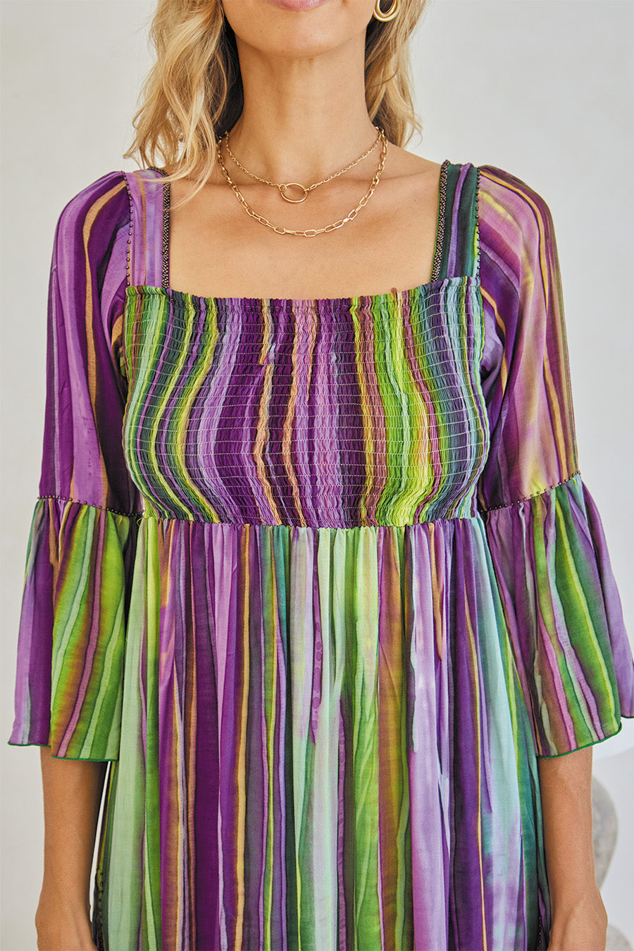 NOVA MIDI DRESS // BOHO WAVES TIE DYE