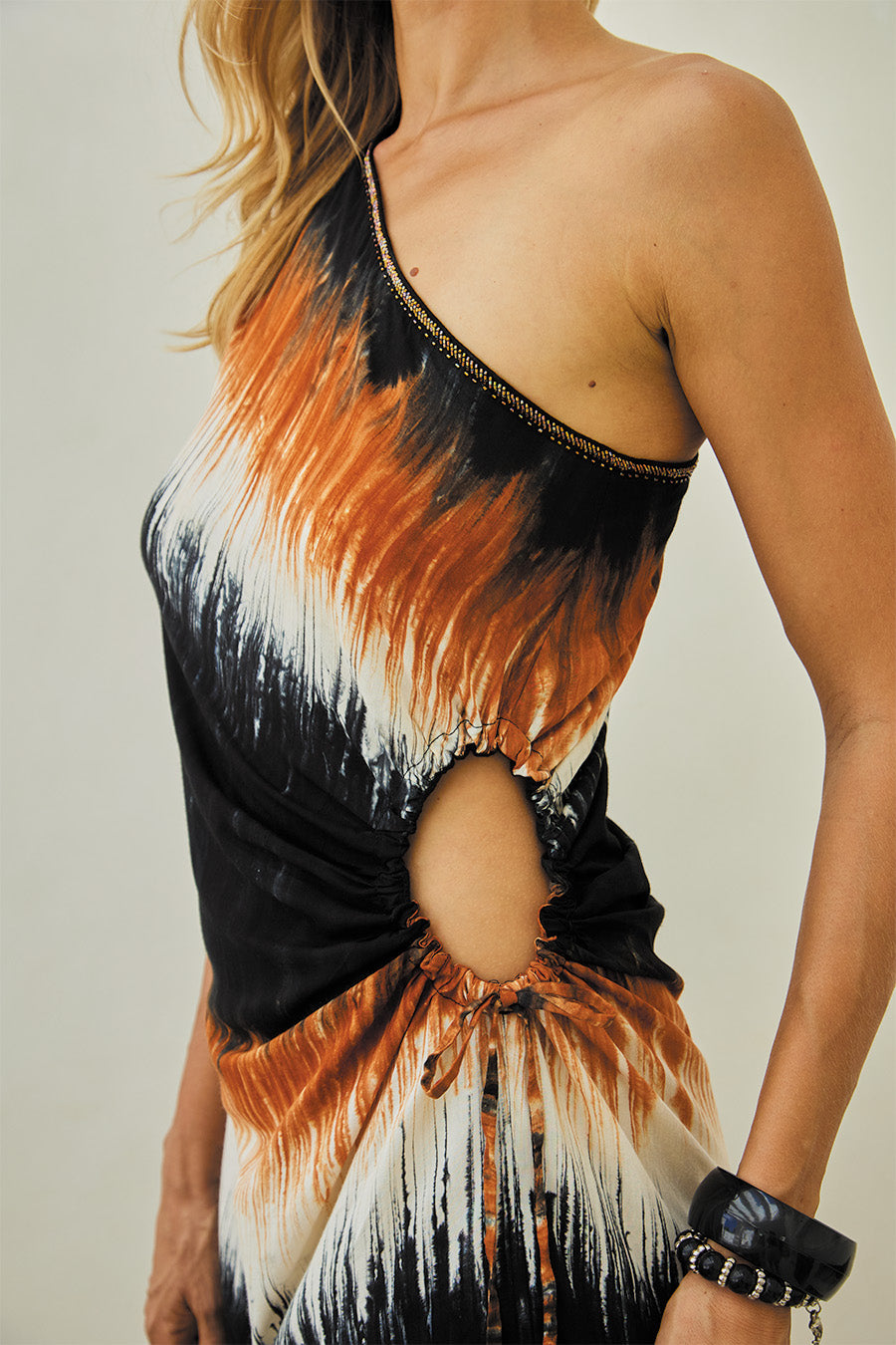 EVENGELINE SHORT DRESS // COLOR BURST TIE DYE