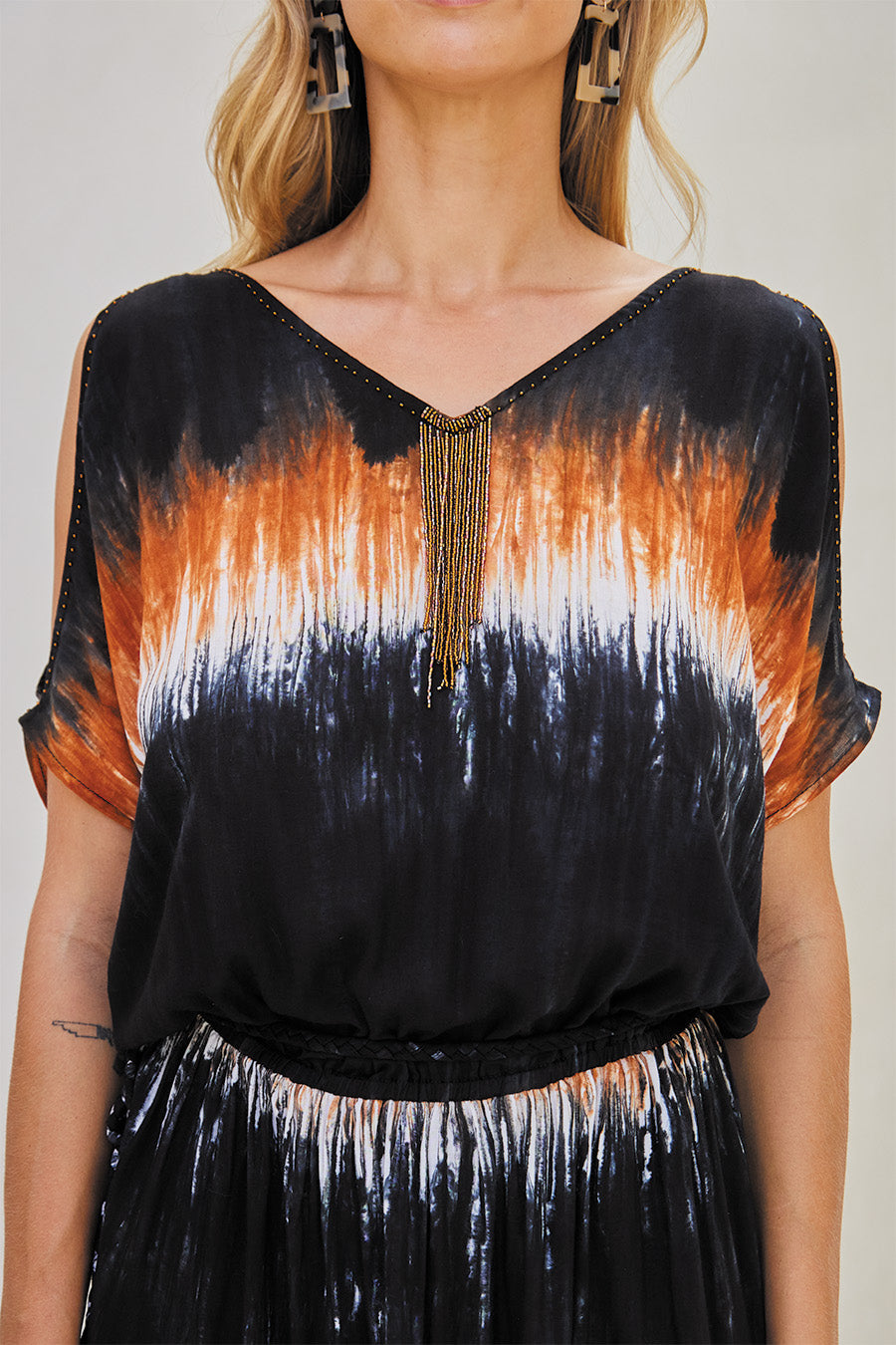 RENAISSANCE SHORT TUNIC // COLOR BURST TIE DYE