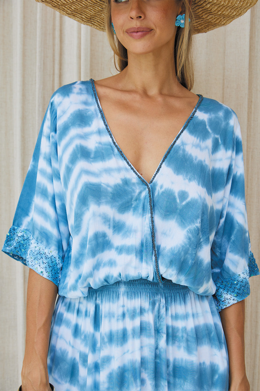 SOLSTICE LONG TUNIC // ABSTRACT BUBBLE TIE DYE