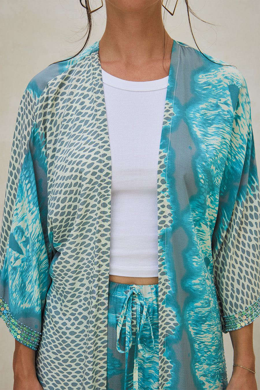 DAHLIA LONG KIMONO // SNAKE LUX PRINT