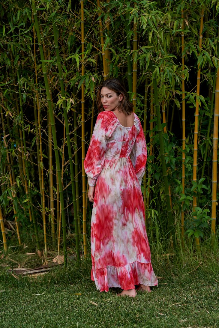 Eloa Boho Dress // Xuclar Tie Dye - Terracotta