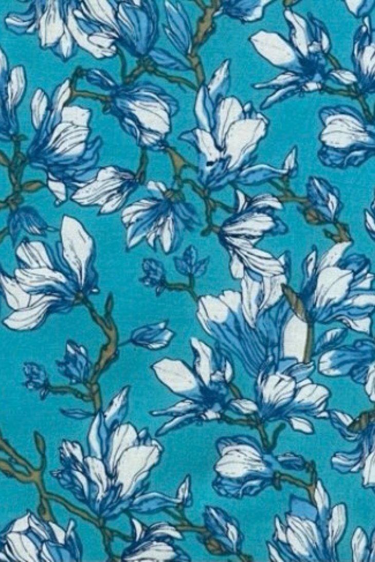 Orla Dress // Caleta Print - Turquoise